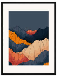 Gerahmter Kunstdruck Ein dunkelblauer Himmel