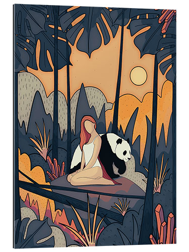 Gallery print The girl and the panda