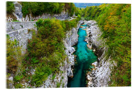 Quadro em acrílico The Napoleon Bridge near Kobarid in Slovenia