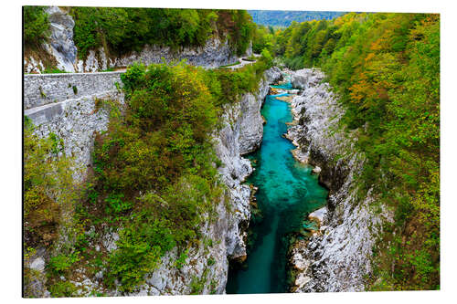 Aluminium print The Napoleon Bridge near Kobarid in Slovenia