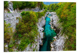 Aluminium print The Napoleon Bridge near Kobarid in Slovenia