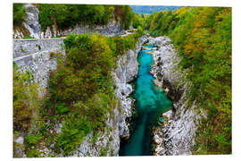 Foam board print The Napoleon Bridge near Kobarid in Slovenia