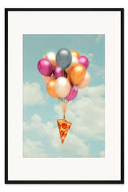 Gerahmter Kunstdruck Pizza Ballons