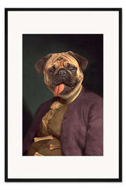 Gerahmter Kunstdruck Benjamin Mops