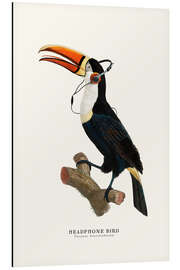 Magnettafel Kopfhörer-Vogel