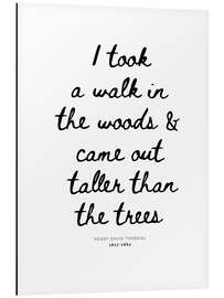 Magnettafel I took a walk in the woods - Thoreau quote