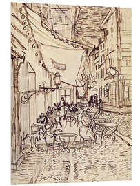 Foam board print Study Sketch for Café Terrace at Night