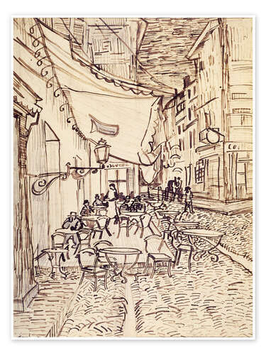 Poster Study Sketch for Café Terrace at Night