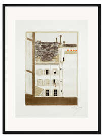 Gerahmter Kunstdruck Häuser im Hof