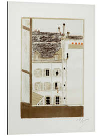 Magnettafel Häuser im Hof