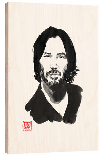 Wood print Keanu Reeves