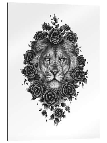 Galleriprint Lion in flowers