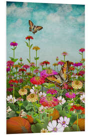 Foam board print Butterfly Garden