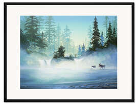 Gerahmter Kunstdruck Alaska-Morgen