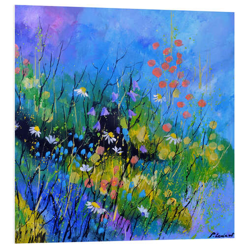 Foam board print Summer field flowers