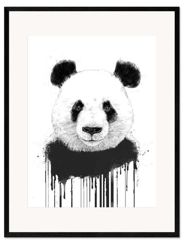 Impresión de arte enmarcada Graffiti panda