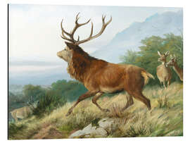 Magnettafel Rotwild in der Brunft, 1888