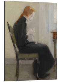 Magnettafel Häkelndes Mädchen, 1904