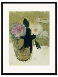 Gerahmter Kunstdruck Rote Rosen in einer Vase