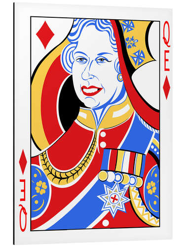 Aluminium print Queen Elizabeth II