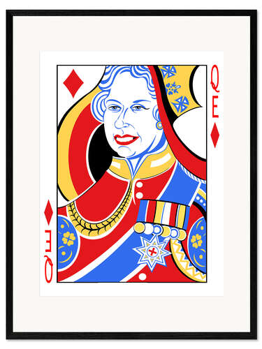 Gerahmter Kunstdruck Queen Elizabeth II