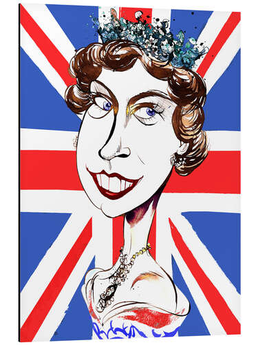 Tableau en aluminium Queen Elizabeth II , young