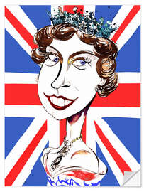 Vinilo para la pared Queen Elizabeth II , young