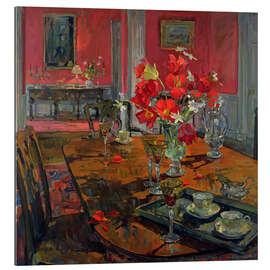 Gallery print Tulips in a Red Dining Room