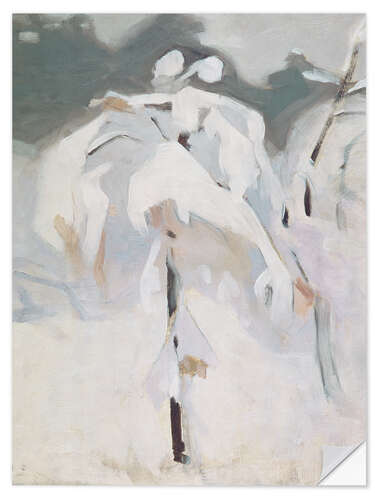 Autocolante decorativo Snow Covered Birch, c. 1913