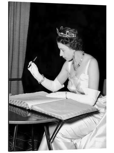 Aluminium print Queen Elizabeth II