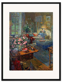 Gerahmter Kunstdruck Salon - Winternachmittag