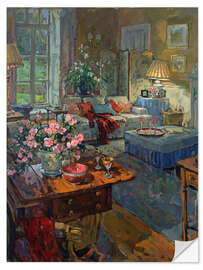 Selvklebende plakat Drawing Room - Winter Afternoon