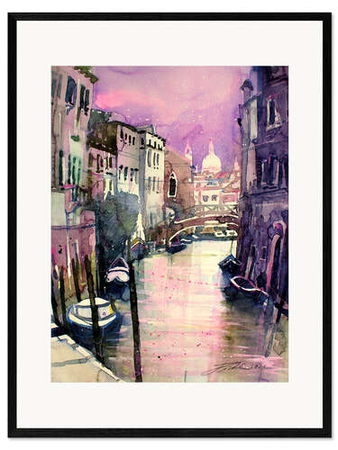 Impression artistique encadrée Venedig, Rio dei Mori