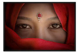 Gerahmter Kunstdruck Indisches Porträt