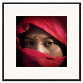 Impression artistique encadrée Rajasthan Portrait