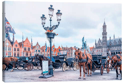 Lærredsbillede Bruges Downtown