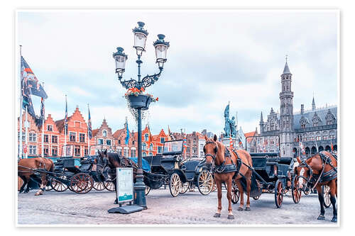 Poster Bruges Downtown