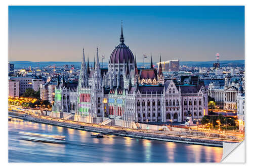 Sticker mural Budapest at Dusk