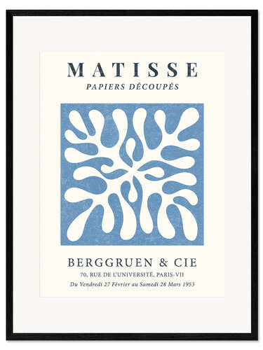 Ingelijste kunstdruk Coral Blue - Berggruen & Cie