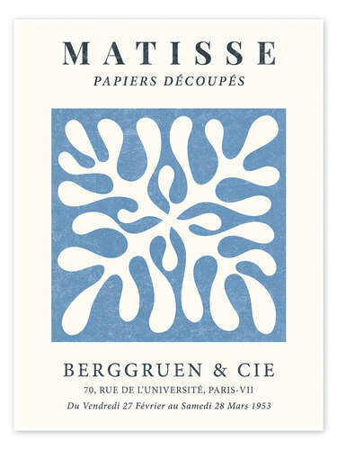 Poster Coral Blue - Berggruen & Cie