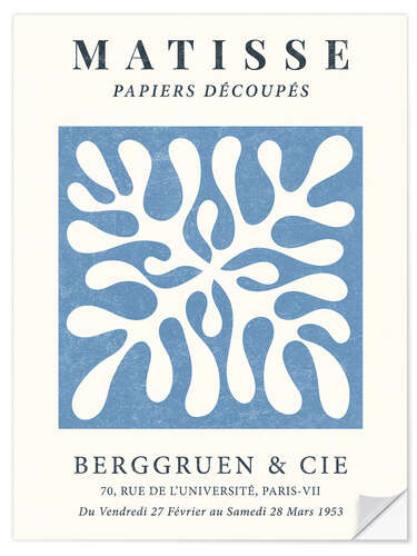 Sticker mural Coral Blue - Berggruen & Cie