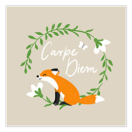 Plakat Carpe Diem Fox