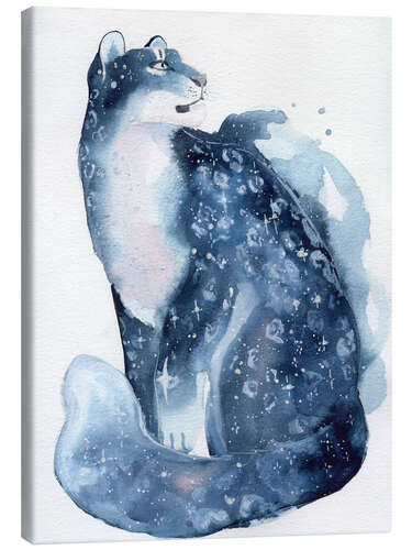 Canvas print Galaxy Snow Leopard