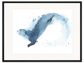 Gerahmter Kunstdruck Otter