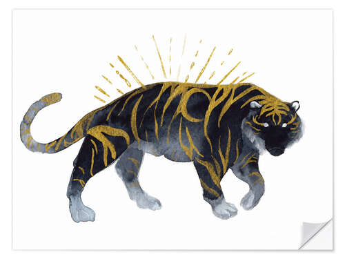 Wandsticker Goldener Tiger