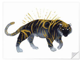 Wall sticker Golden Tiger