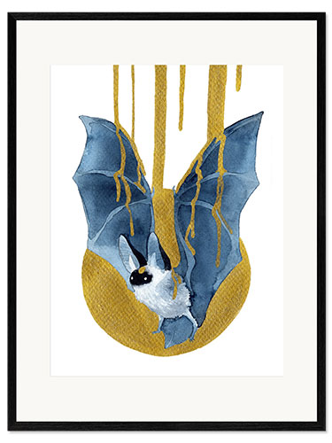 Impresión de arte enmarcada Golden Bat