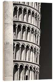 Wood print The Leaning Tower of Pisa in Italy