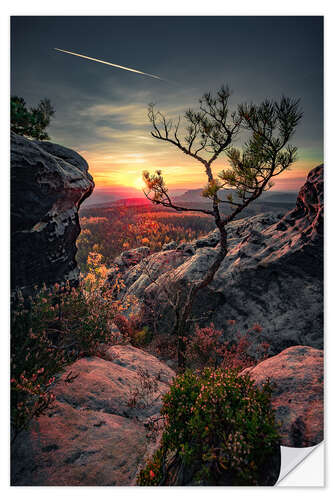 Selvklebende plakat Gohrisch - Saxon Switzerland