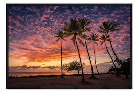 Gerahmter Kunstdruck Sansibar - Sonnenaufgang im Paradies